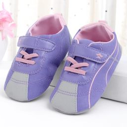 Cute Walk by Babyhug Velcro Closure Booties with Stripes - Purple-image-72