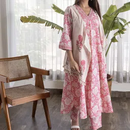 Maitri Jaipur Printed Pure Cotton Tunic & Jacket, Trousers Co-ords-31