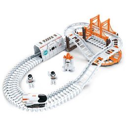Azhari Battery Operated Outer Space Track Spaceship Series Railway Assembly Electric Slot Car Track Toy Set for kids Color May Vary image 2