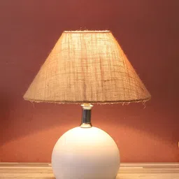 BrightDaisy Brown Metal Frusturical Shaped Table Lamp-56