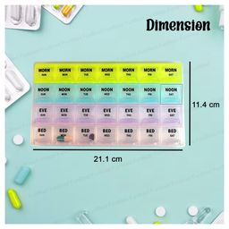 FunBlast 7 Days Medicine Case with Separate Compartments Pack of 1 Multicolor image 3