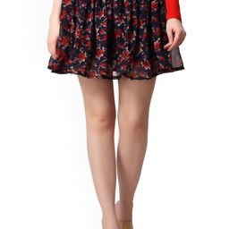 Moda Rapido Women Printed Mini Flared Skirt-image-77
