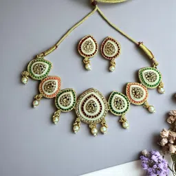 Anouk Gold-Plated Stones Studded & Beaded Jewellery Set-40