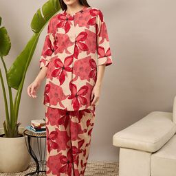 July Women Floral Printed Night suit-image-58