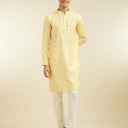 Diwas by Manyavar Men Printed Gotta Patti Kurta-image-66