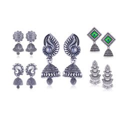 Sangria Silver-Plated Alloy Earrings-87