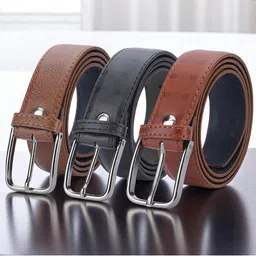 Provogue Men Pack of 3 Formal Belt-image-11