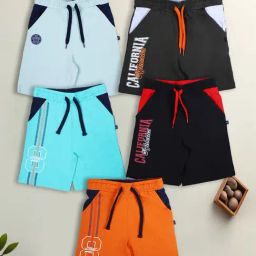 3PIN Boys Multi Cotton Regular Fit Printed Shorts - Pack of 5-picture-28