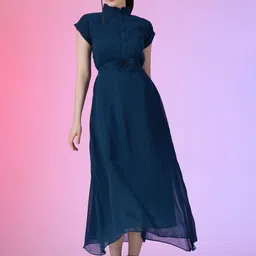 Jash Creation Georgette Fit & Flare Maxi Dress-image-10