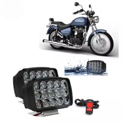 Cartronics 15  LED Fog Light With On/Off Switch for Thunderbird 500 Black(Set of 2 Pcs)-12