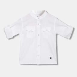 Blue Giraffe Kids White Cotton Full Sleeves Shirt-picture-28
