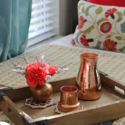 COPPRE Copper Bedside Water Carafe - Set of 1-picture-15