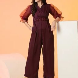 Globus Dark Purple Embellished Jumpsuit-picture-40