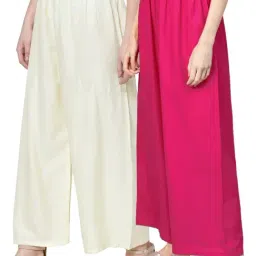 N-Gal Multicolor Flared Fit Palazzos (Pack Of 2)-picture-37
