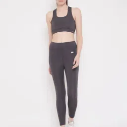 Clovia Grey Sports Bra With Tights-image-54