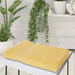 Bianca D'ross Yellow 100% Cotton 380 GSM Bath Towel - Set of 1-0