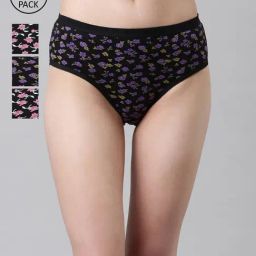 Dixcy Scott Slimz Assorted Floral Print Bikini Panty (Pack Of 4)-image-31