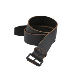 American Eagle Black Leather Wide Belt for Men-image-89