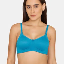 Rosaline by Zivame Blue Non Wired Non Padded T-Shirt Bra-image-91