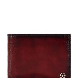 Eske Wine Leather Bi-Fold Wallet for Men-image-7