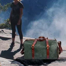 Celtic Green Arabian Leather Duffle Bag-picture-4