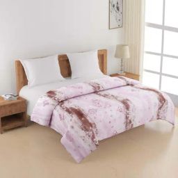 Swayam Veda Soft Pink Pure Cotton 160 TC Double Ac Quilt-picture-24
