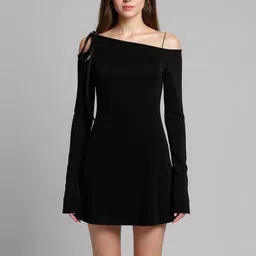 Outzidr Women Party A-Line Dress-image-4
