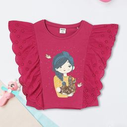 max Girls Print Cotton Top-image-81
