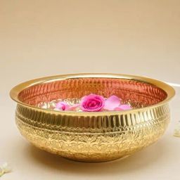 BEHOMA Home Collection Gold Brass Embossed Garden Urli-image-74