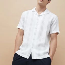 Forca By Lifestyle White Regular Fit Striped Shirt-image-83