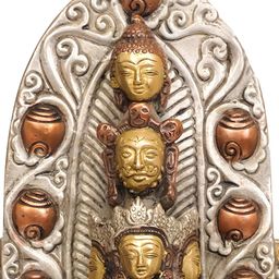 Exotic India Silver-Toned Eleven-Headed Thousand-Armed Avalokiteshvara Buddha Showpiece-image-86