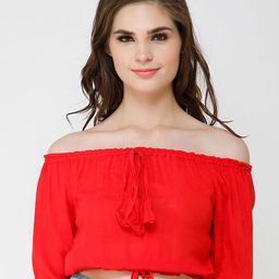 Moda Rapido Off-Shoulder Crepe Bardot Top-picture-12