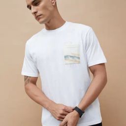 Code By Lifestyle White Cotton Relaxed Fit Printed T-Shirt-picture-41