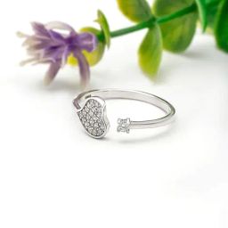 Silberry 92.5 Sterling Silver Heartsy Ring-image-72