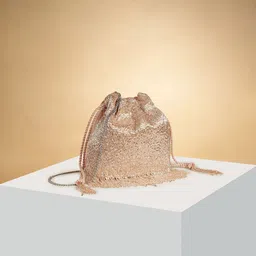 Forever Glam by Pantaloons Embellished Potli Clutch-image-11