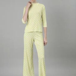 SHOWOFF Lime Green Checks Co-Ord Set-image-68