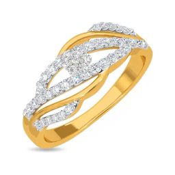 Kisna Diamond & Gold Jewellery Aurore 14k (585) Diamond & Gold Ring For Women-picture-32