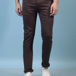 Crimsoune Club Brown Slim Fit Jeans-image-90