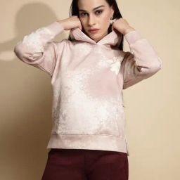 Global Republic Pink Acrylic Printed Hoodie-image-77