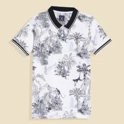Allen Solly Boys White Printed Polo T-Shirt-picture-8
