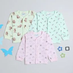 Bumzee Kids Multicolor Printed Full Sleeves Jhablas (Pack Of 3)-image-81