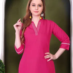 Visit Wear Thread Work Jacquard Thread Work Kurti-picture-11