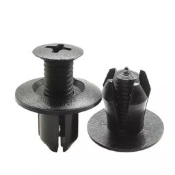 Amici Auto 8 mm Plastic Screw Fasteners Black for Universal Fit For All Body Types And Trim Levels (Pack of 10)-10