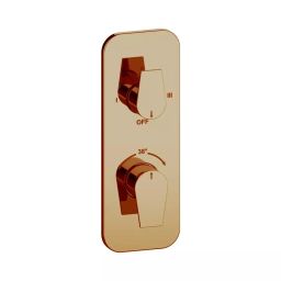 Hindware Exposed Kit 3 Way Thermostat for Element Series Rose Gold Finish Stainless Steel, F360070RGD-image-26