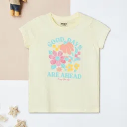 max Girls Typography Printed Extended Sleeves Applique T-shirt-picture-13