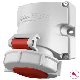 Mennekes 9322 Standard 16 A Wall Mounted Receptacle 4p 400V-image-90