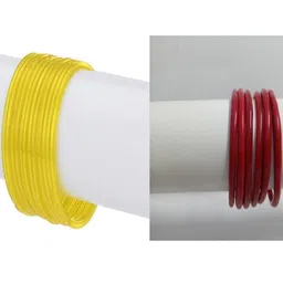 1ST TIME Set Of 18 Yellow Alloy Bangles-picture-4