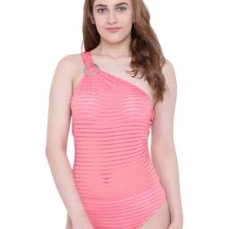 La Intimo Coral Striped Monokini Swimsuit-image-22