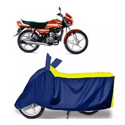 Auto Pearl Bike Cover for Hero HF Deluxe (Yellow & Blue)-13