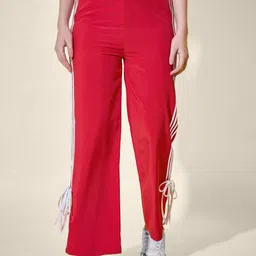 QIOA Women Relaxed-Fit Side Stripe Track Pants-image-30